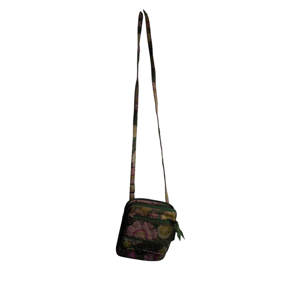 Vera Bradley Mini Hipster Olivia Pink Crossbody bag Green and Pink - Picture 2 of 5